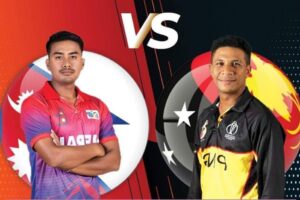 नेपाल र पपुवा न्यु गिनी आजओडीआई क्रिकेट खेल्दै